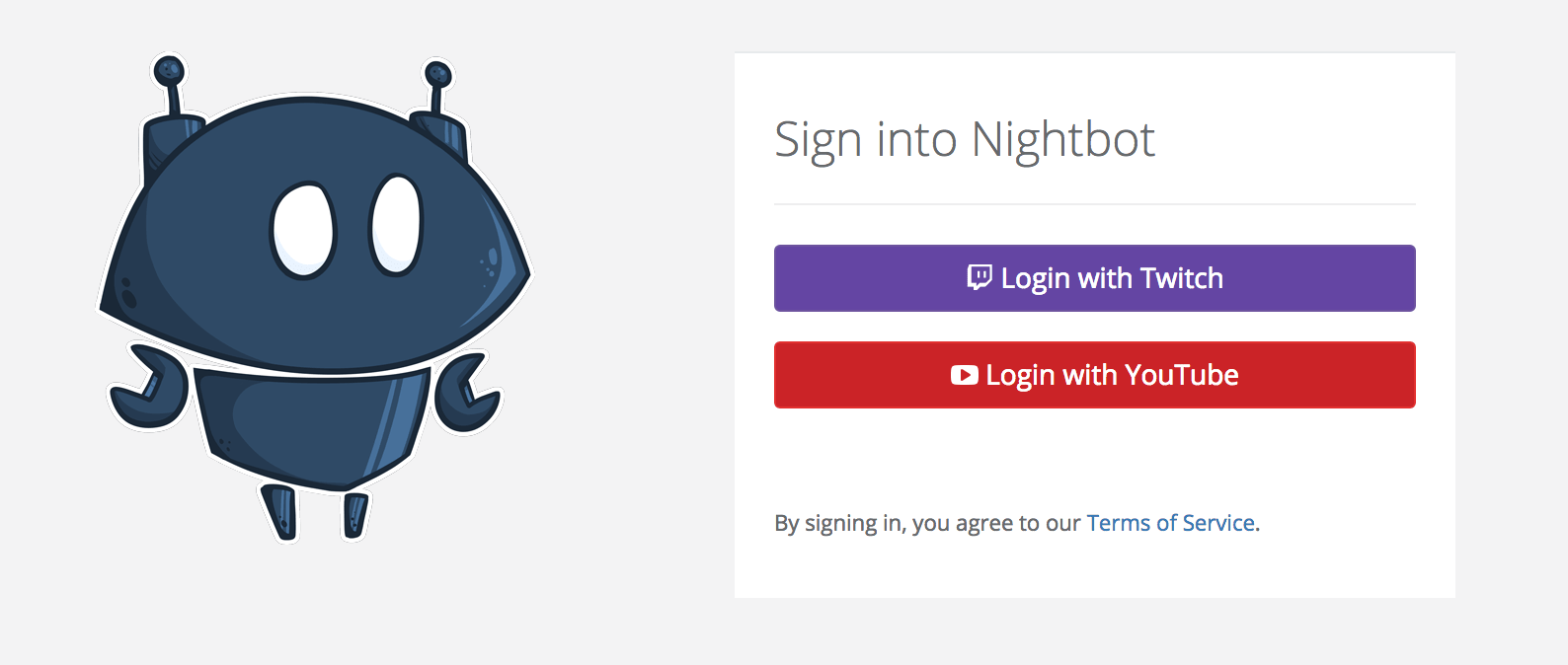 Nightbot sign in