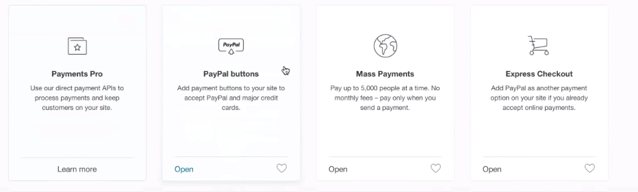 PayPal buttons